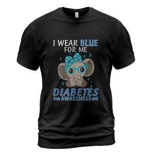 In November We Wear Blue Elephant Diabetes Awareness 2024 T-Shirt