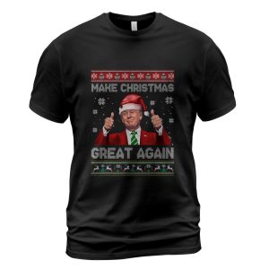 Make Christmas Great Again Xmas Funny Trump Pajamas Ugly T-Shirt