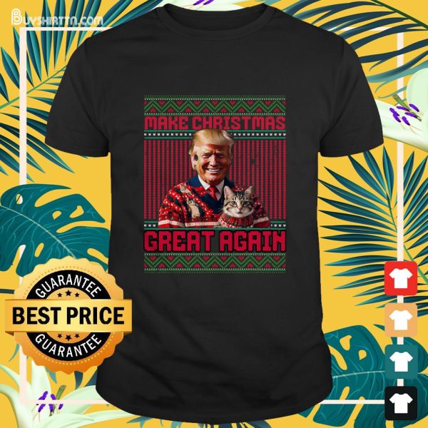 Make Christmas Great Again Xmas Funny Trump Pajamas Ugly T-Shirt