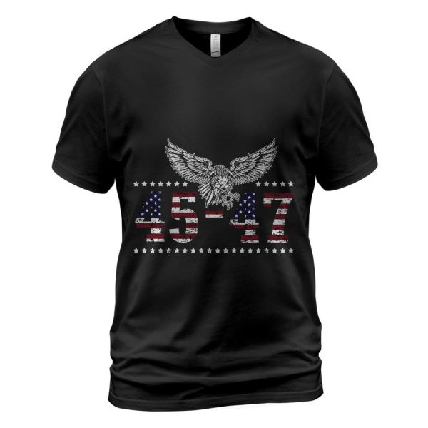 Trump 2024 Flag (On Back) Take America Back Trump Flag 45 47 Long Sleeve T-Shirt