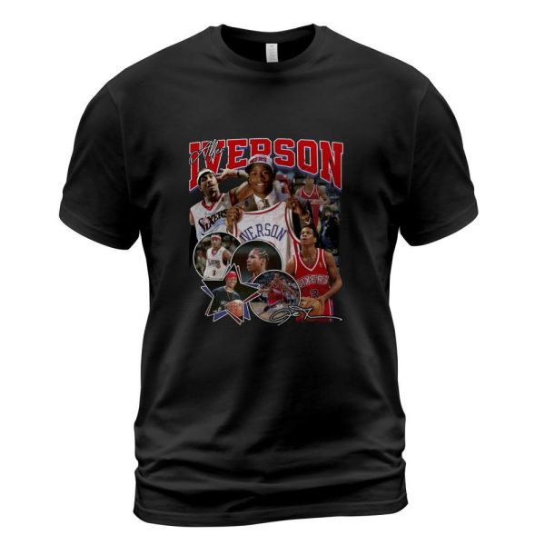 Allen Iverson The Answer Basketball Legend Signature Vintage Retro 80s 90s Bootleg Rap Style Classic T-Shirt