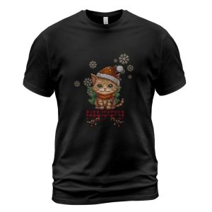 Festive Holiday Kitty Cat Christmas Classic T-Shirt