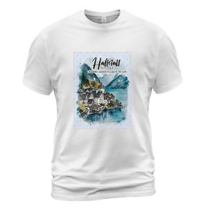 Hallstatt (Austria) - Charming lakeside village in the Alps V3 Tri-blend T-Shirt