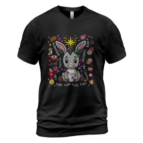 Mi Burrito Sabanero Mexican Christmas Donkey Spanish Xmas T-Shirt