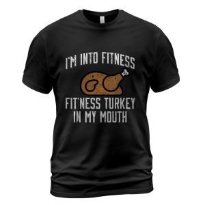 Thanksgiving Fitness Turkey Mouth Funny Workout Women Men T-Shirt